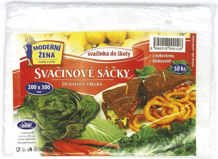 Vrečke za malico 20 × 30 cm, 50 kos