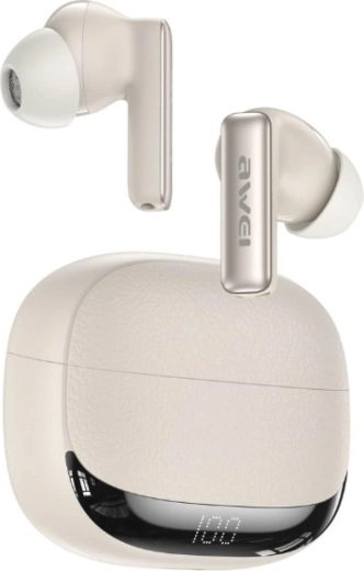 Awei TA19 ANC brezžične slušalke TWS Bluetooth 6.0 bež