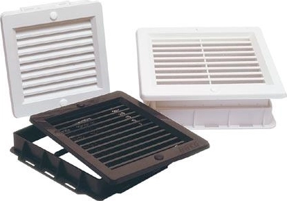 Prezračevalna rešetka z mrežico 150 × 150 mm rjava