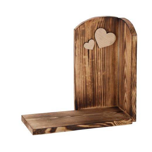 Lesen podstavek za svečo – ožgano leso