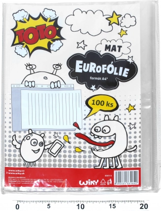 Prozoren viseči ovoj U formata A4, mat