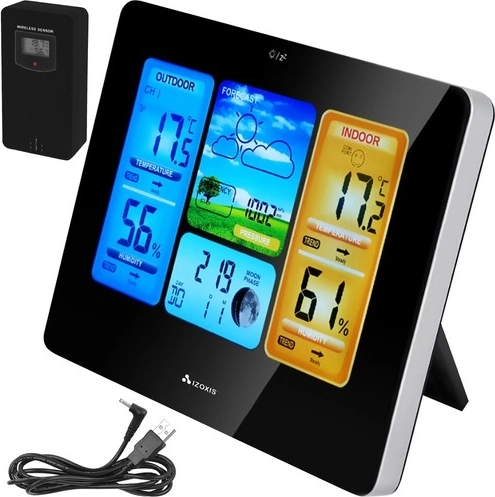 Brezžična vremenska postaja IZOXIS z barvnim LCD-zaslonom