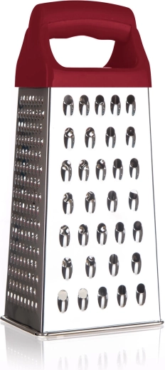 Piramidasto nerjavno strgalo 21 cm s plastičnim ročajem CULINARIA Bordo