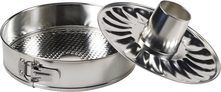 Okrogel tortni model 28 cm z dvema dnama, pocinkan