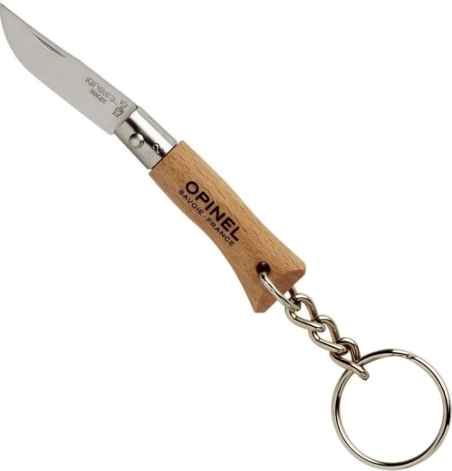Opinel N°02 Inox žepni nož za ključe 3,5 cm, bukov les
