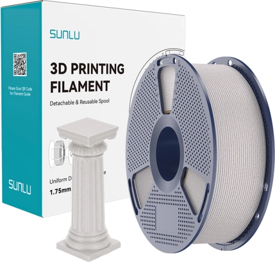 Sunlu PLA marmorni filament za visokohitrostni tisk – svetlo siv
