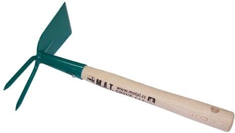 Okopavalnik z ročajem, 2 konici, 27 cm