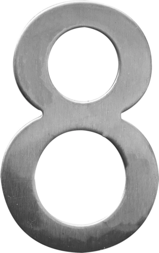 Hišna številka STAR 8 iz nerjavnega jekla 75 mm