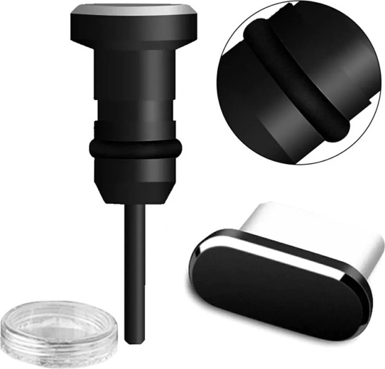 Da23 zaščita proti prahu usb-c 2 kosa črna