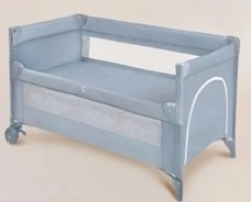 Potovalna otroška posteljica Doro, siva, obposteljna