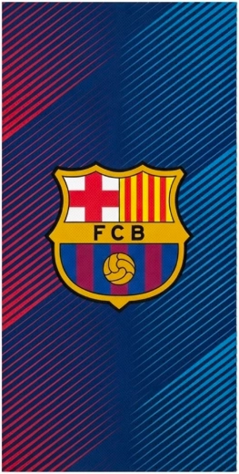 Bombažna kopalna brisača FC Barcelona s črtami