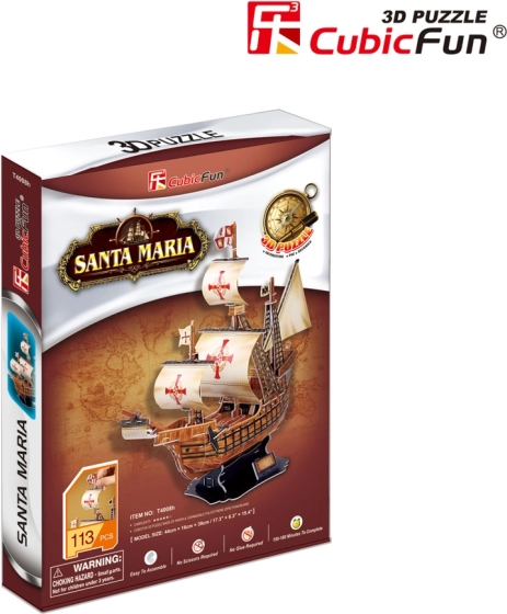 Sestavljanka 3D Ladja Santa Maria