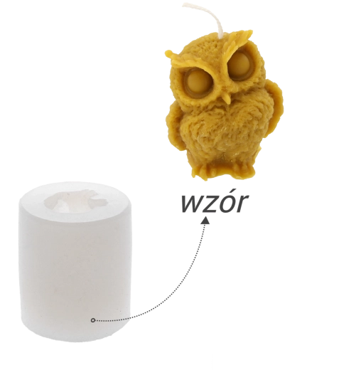 Silikonski kalup za sveče z motivom sove