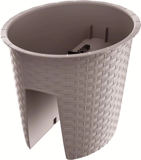 Cvetlični korito za ograjo Ratolla Oval 29,8 cm moka