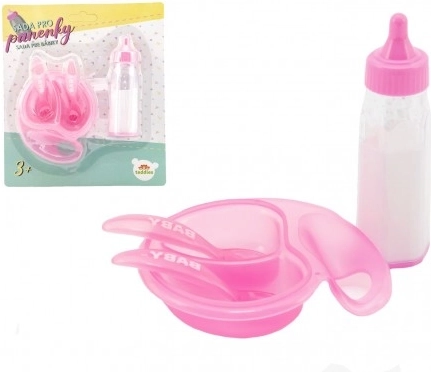 Set za punčke s stekleničko in posodjem