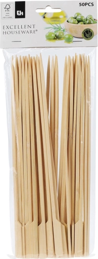 Bambusove nabodala za žar z ročajem 25 cm (50 kosov)