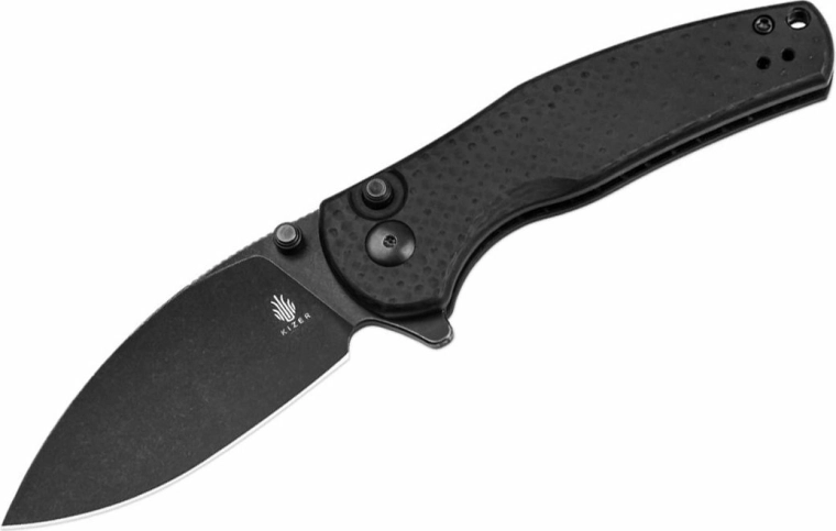 Kizer Mini Grouper žepni nož 8 cm, Black Stonewash, črna G10