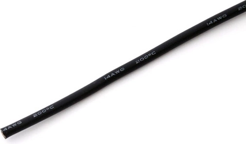 Silikonski vodnik MSP 2,0 mm² (14 AWG) črn – 1 m
