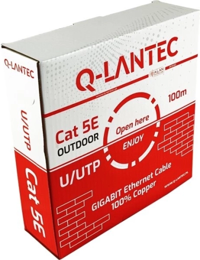 Outdoor data cable Q-LANTEC U/UTP category 5e PE 100 m