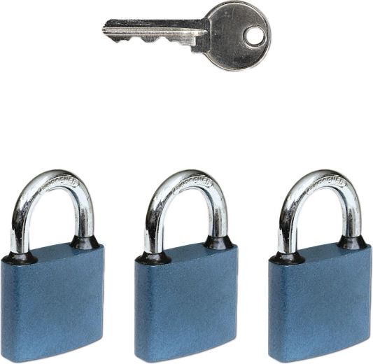 Komplet obešank OVAL 45 na skupni ključ, 3 kos