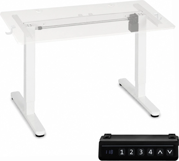 Električno višinsko nastavljiv okvir mize ModernHome 72–118 cm bel