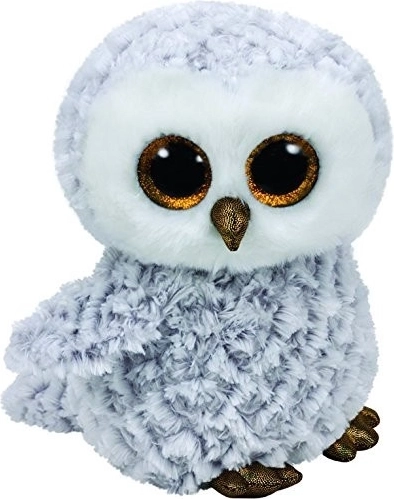 Maskota TY Beanie Boos Owlette - Bela sova 24 cm