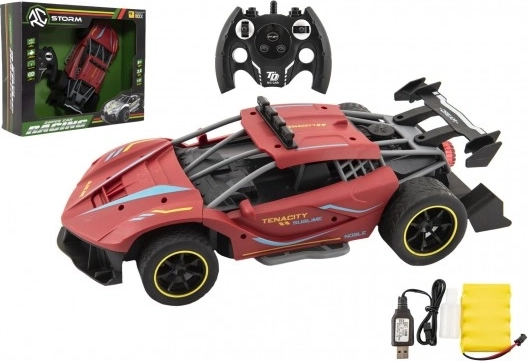Avto RC Sport rdeč 33 cm plast 2,4 GHz na baterije + polnilni paket v škatli 43 x 36 x 13 cm