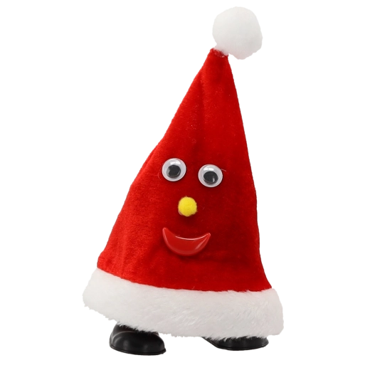 Interaktivna božična kapa Santa 20,5 cm z glasbo in gibom