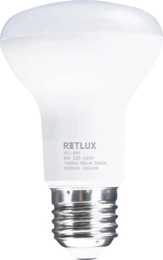 RETLUX LED reflector bulb R63 E27 8 W warm white