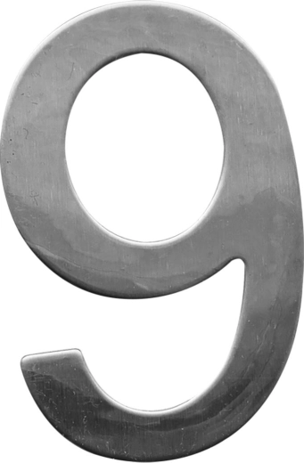 Hišna številka STAR 9 iz nerjavnega jekla 75 mm