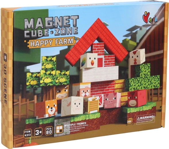 Magnet Cube Zone Happy Farm Magnetic Building Set (80 pieces)
