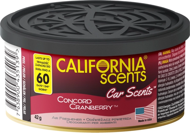 Dišava za avto CALIFORNIA SCENTS Concord Cranberry