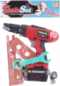 Otroški baterijski vrtalnik s priborom