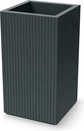 Cvetlični lonec Coro Square High 40 × 40 × 70 cm – grafitni