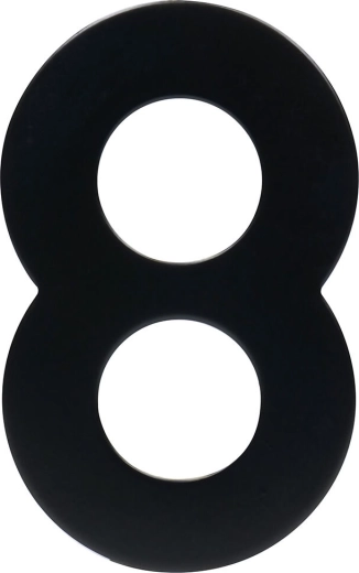 Hišna številka 8, 95 mm, nerjaveče jeklo, črna mat