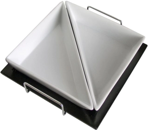 Postrežni set skledic s pladnjem Toro kvadratni