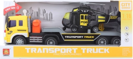 Tovornjak s helikopterjem na baterije z lučmi in zvoki