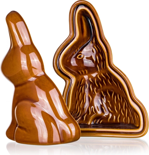 Keramični dvodelni pekač Zajec 21 × 14,5 × 10 cm