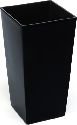 Lonec za rože Finezja 30 × 30 cm z vložkom – črn, odporen proti zmrzali in UV