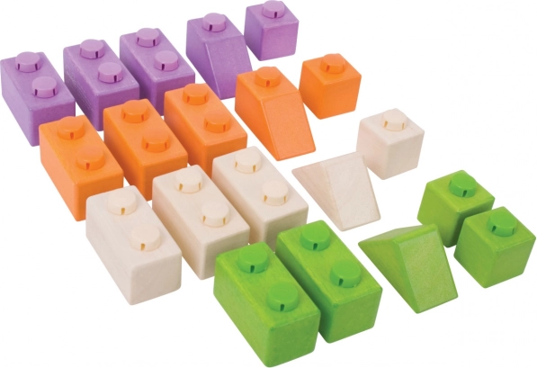 Bigjigs Baby Lesene Spojkocke Osnovni Set