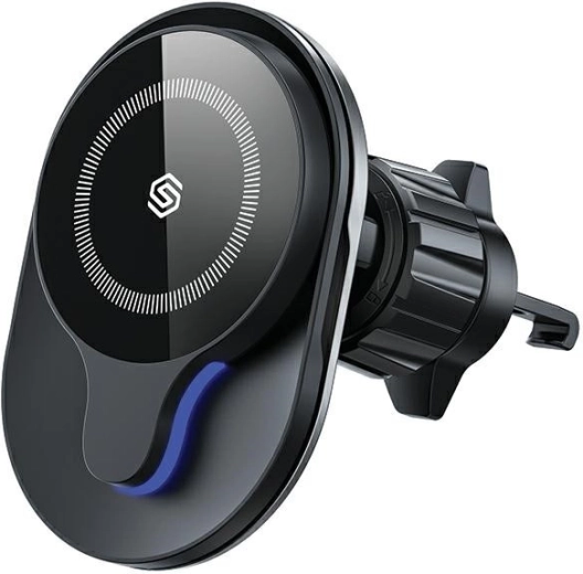 Magnetni MagSafe nosilec za zračnik z brezžičnim polnjenjem 15 W – črn