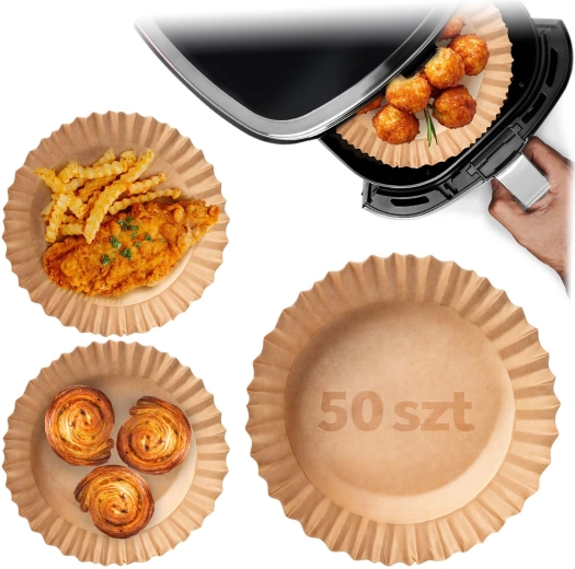 Papirnati vložki za cvrtnik na vroč zrak 20 cm – 50 kosov Berdsen