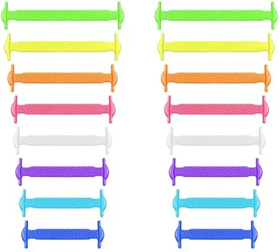 Silikonske vezalke brez vezanja Rainbow