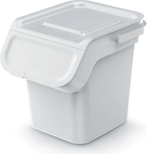 Koš za odpad z aktivnim oglenim filtrom 20 l, zložljiv, pepelnato siv