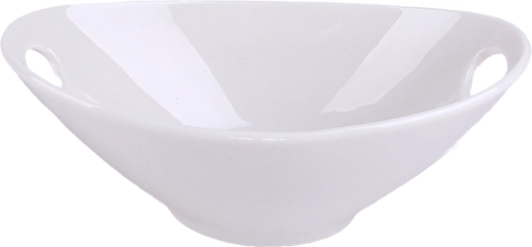 Porcelanasta ovalna servirna skledica 55 ml bela