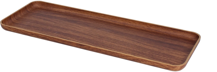 Plastični servirni pladenj 13 × 36,5 cm, orehovo rjav