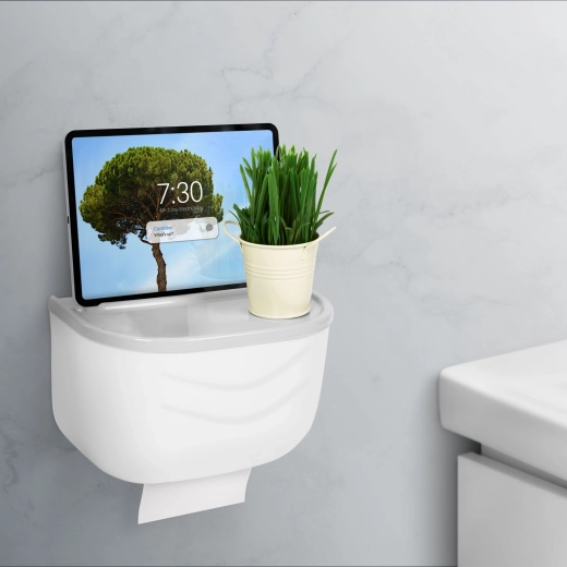 White Toilet Paper Cabinet