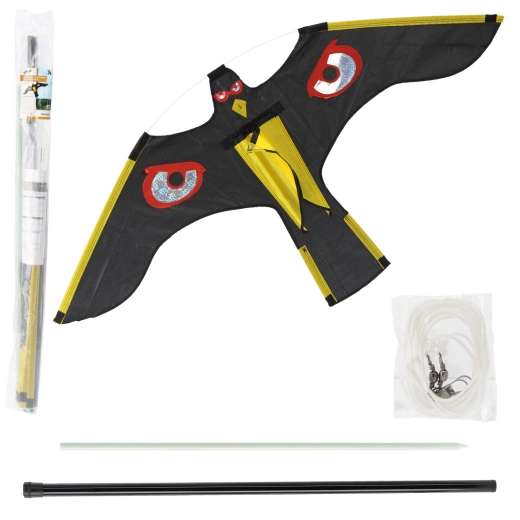 Odganjalec ptic – zmaj sokol 140 × 70 cm s teleskopskim drogom 7 m