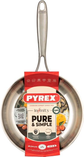 Ponev Pyrex Infinity 24 cm iz nerjavečega jekla