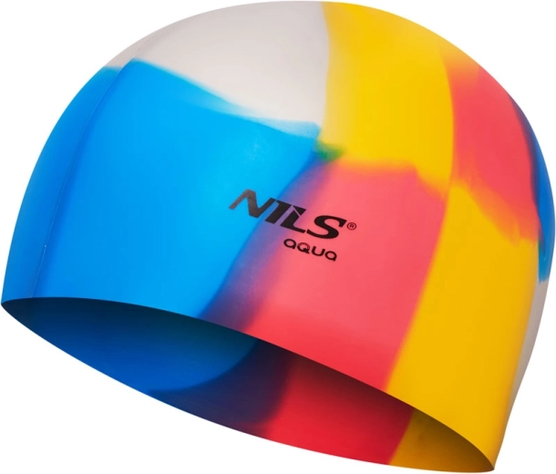 Silikonska plavalna kapa NILS Aqua NQC Multicolor